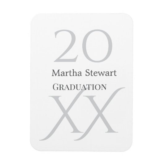 20XX bold le graduation name congrats school year  Magneet (Verticaal)