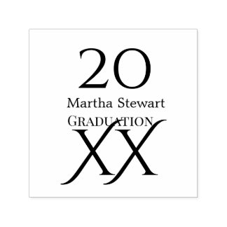 20XX bold le graduation name congrats school year  Zelfinktende Stempel