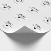 20XX bold letter congrats graduation name heart si Cadeaupapier (Hoek)