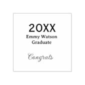20XX bold letter congrats graduation name heart si Rubberstempel (Afrduk)