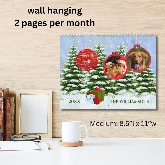 20XX CIY-familie foto bewerkbare muur Kalender