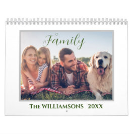 20XX CIY-familie foto bewerkbare muur Kalender
