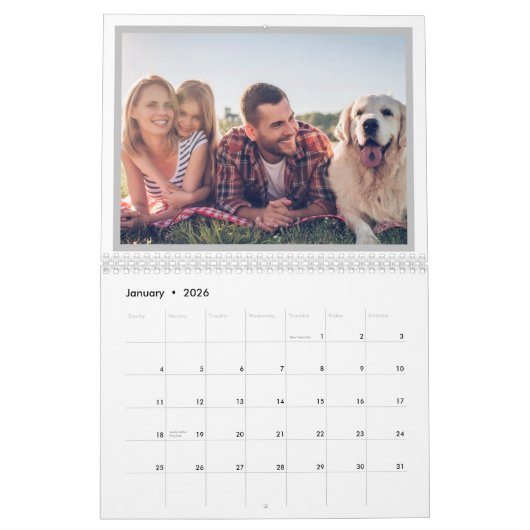 20XX CIY-familie foto bewerkbare muur Kalender (Jan 2026)