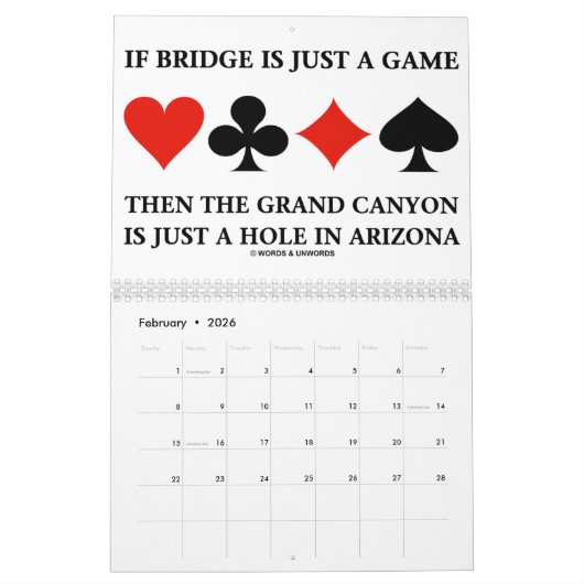 20XX Classic Bridge Gezegden Kalender (Feb 2026)
