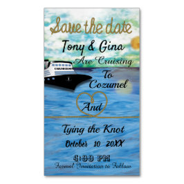 20XX cruise Ship Magnetic Save the Date Waterverf Magnetisch Visitekaartje