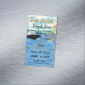 20XX cruise Ship Magnetic Save the Date Waterverf Magnetisch Visitekaartje (Voorbeeld)