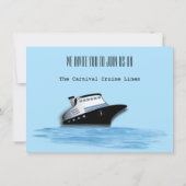 20XX Cruise Ship Waterverf Wedding Invitation Save The Date (Achterkant)