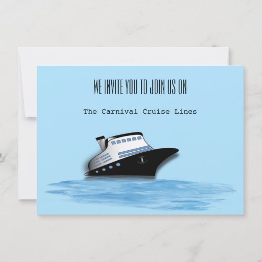 20XX Cruise Ship Waterverf Wedding Invitation Save The Date (Achterkant)
