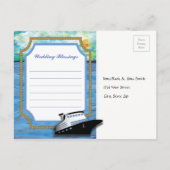 20XX Cruise Waterverf thema Wedding RSVP Briefkaar Uitnodiging Briefkaart (Achterkant)
