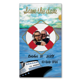 20XX Cruiseschip met Pic Save the Date Waterverf Magnetisch Visitekaartje