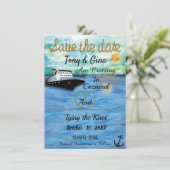 20XX Cruiseschip Waterverf Bewaar de datum Save The Date (Staand voorkant)