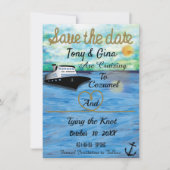 20XX Cruiseschip Waterverf Bewaar de datum Save The Date (Voorkant)