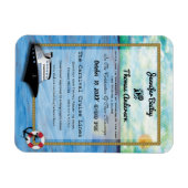 20XX Cruiseschip Waterverf bruiloft uitnodiging Magneet (Horizontaal)