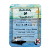 20XX Cruiseschip Waterverf bruiloft uitnodiging Magneet (Verticaal)