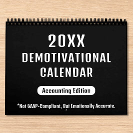20XX Demotivationele Wandkalender voor Accountants Kalender