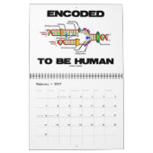 20XX DNA Gezegden Kalender (DNA Replication Humor) (Feb 2027)