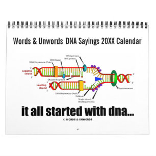 20XX DNA Gezegden Kalender (DNA Replication Humor)