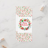 20XX Gelukkig Nieuwjaar! Kerstwinterfeestdag Kaart (Voorkant / Achterkant in situ)