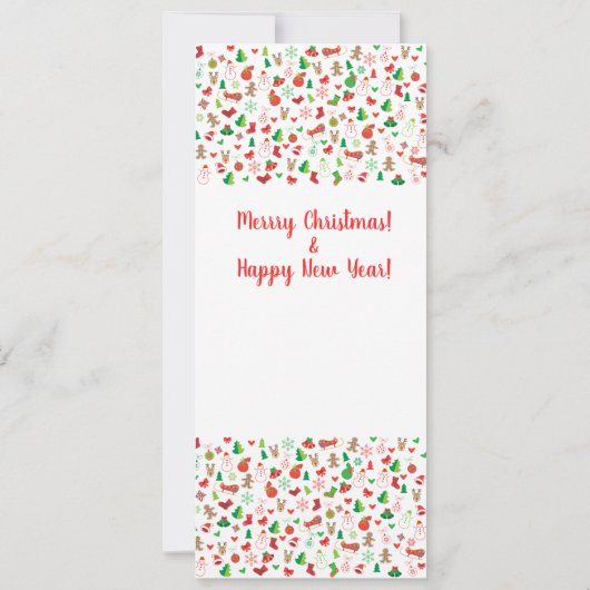 20XX Gelukkig Nieuwjaar! Kerstwinterfeestdag Kaart (Achterkant)