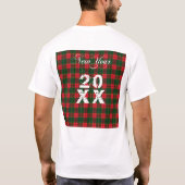 20XX Gelukkig Nieuwjaar! Scotland Pattern T-shirt (Achterkant)