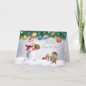 20XX gelukkig Nieuwjaar! Winterfeestdag Kaart (Voorkant)