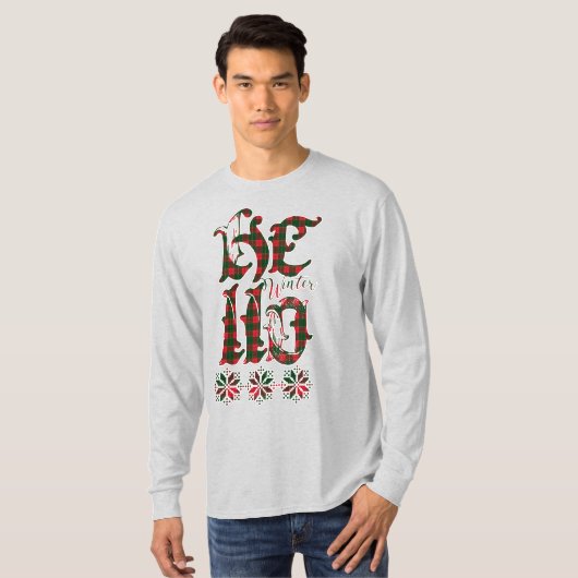 20XX Hallo Winter Holiday Scotland Pattern T-shirt (Voorkant volledig)