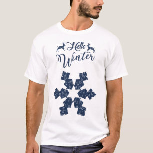20XX Hallo Winter Holiday Snowflake Pattern T-shirt