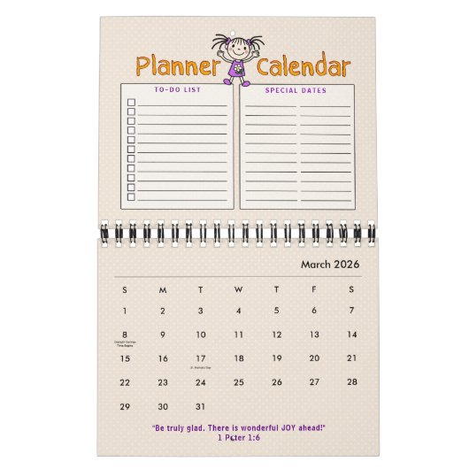 20XX Inspirerend Bijbelscripts van JOY Planner Kalender (Mar 2026)