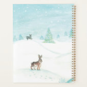 20XX konijnen zitten & springen op sneeuw Planner (Achterkant)