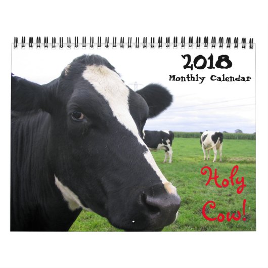 20XX Maandelijkse Koe Muur Kalender Rundvee Koeien (Hoes)