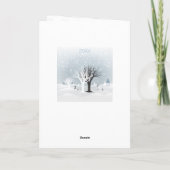 20XX Nieuwjaar Kerstmis Sneeuw Sprookje Fine Art Notitiekaartje (Achterkant)