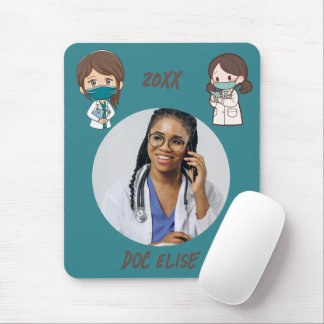 20XX Nieuwjaar Lieve Dokter Naam en Foto Geschenk Muismat