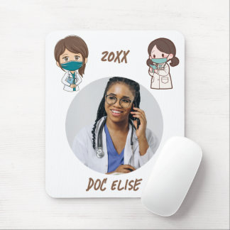20XX Nieuwjaar Lieve Dokter Naam en Foto Geschenk Muismat