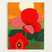 20XX Poppy weide bij zonsondergang