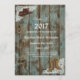20XX Rustic, Boots & Lace Afstuderen Aankondiging