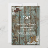 20XX Rustic, Boots & Lace Afstuderen Aankondiging (Voorkant)