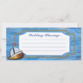 20XX Sail Boat Waterverf Wedding RSVP Kaarten (Achterkant)