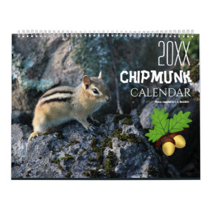 20XX Schattigee Chipmunk Dierenkalender 2025 Kalender
