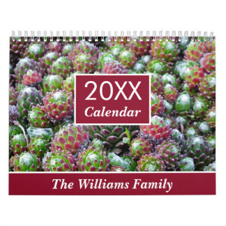 20XX Succulenten Liefhebbers Tuin Gepersonaliseerd Kalender