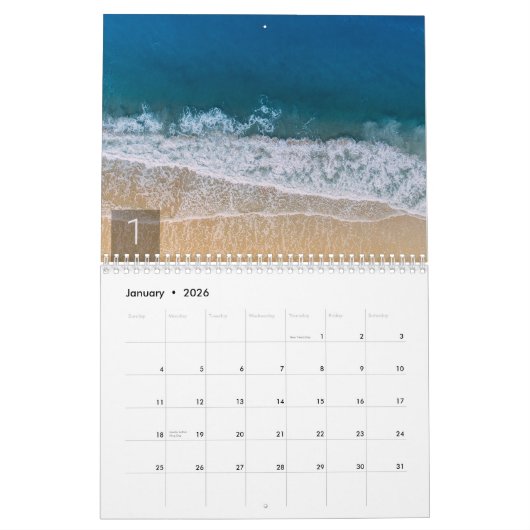 20xx tropische vlek verbluffende foto's met monogr kalender (Jan 2026)