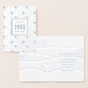 20XX vrolijk kerstfeest en gelukkig nieuwjaar! XMA Folie Kaarten