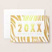 20XX Vrolijk Kerstfeest & Gelukkig Nieuwjaar! XMAS Folie Kaarten (Voorkant met envelop)