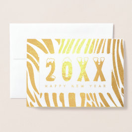 20XX Vrolijk Kerstfeest & Gelukkig Nieuwjaar! XMAS Folie Kaarten