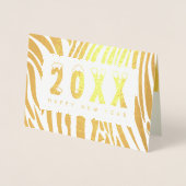 20XX Vrolijk Kerstfeest & Gelukkig Nieuwjaar! XMAS Folie Kaarten (Voorkant)