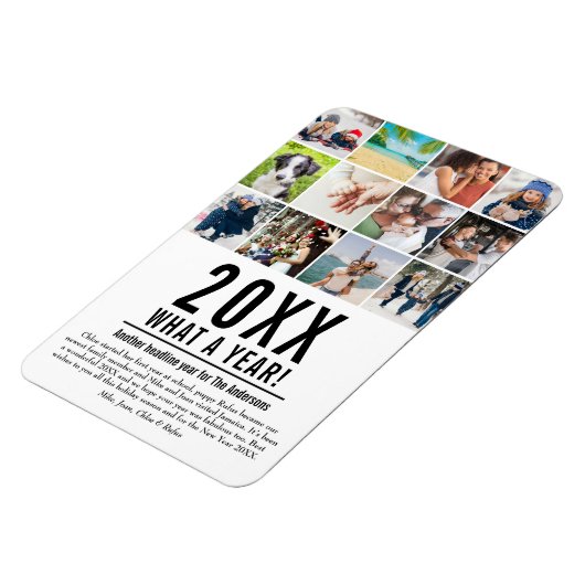 20XX Wat een jaar in review 12 foto vakantie  Magneet (Linkerzijde)