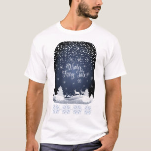 20XX Winter Fairy Tale Holiday SnowyLandschap T-shirt