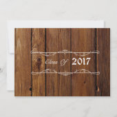 20XX Wood, Boots & Lace Afstudeeruitnodiging Aankondiging (Achterkant)