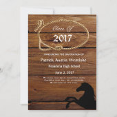 20XX Wood, Rodeo Style Afstuderen Aankondiging (Voorkant)