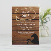 20XX Wood, Rodeo Style Afstuderen Aankondiging (Staand voorkant)
