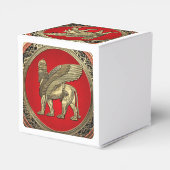 [210] Assyrische vleugelvleugel - Gold Lamassu Bedankdoosjes (Achterkant)